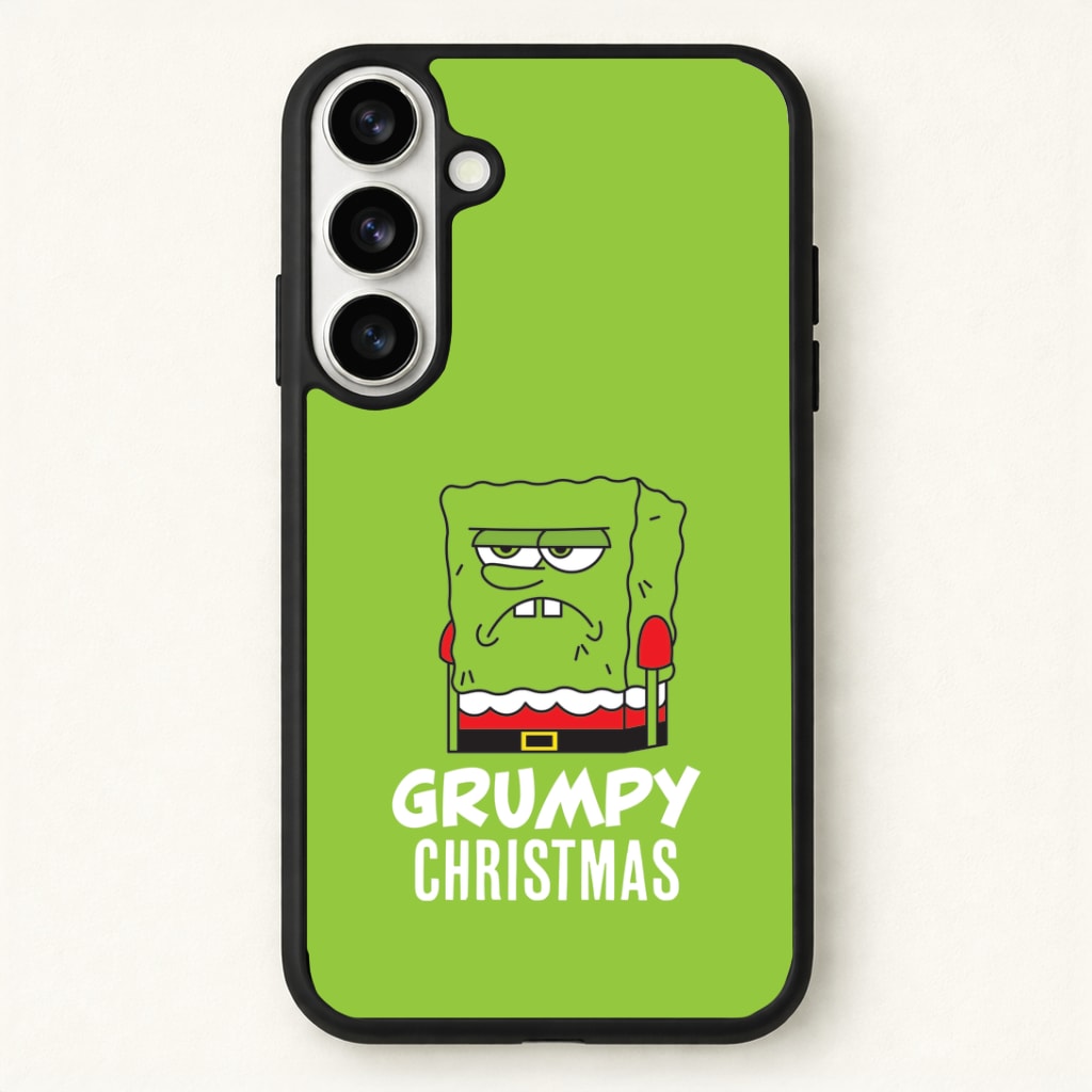 Grumpy Christmas Cartoon Sponge Phone Case - Galaxy S26 / Standard