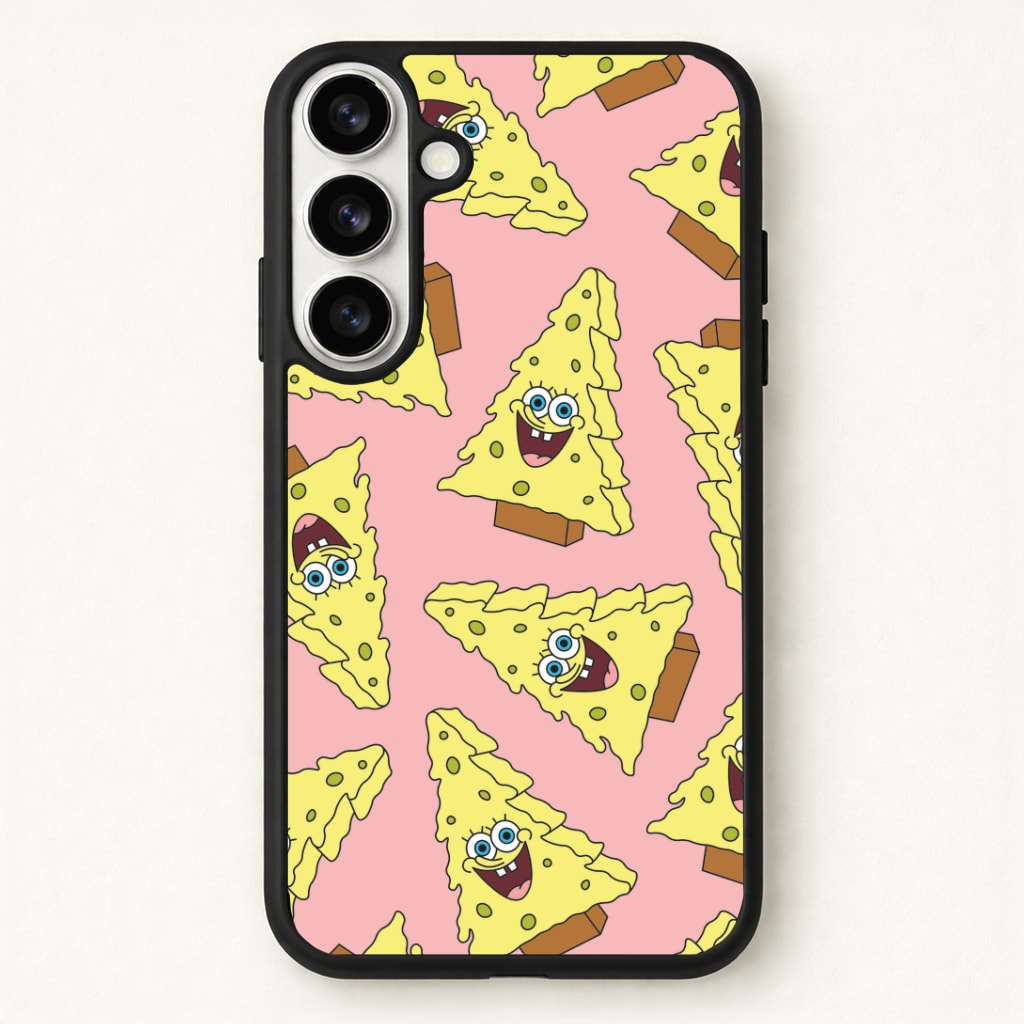 Christmas Tree Cartoon Sponge Pattern Phone Case - Galaxy S26 / Standard