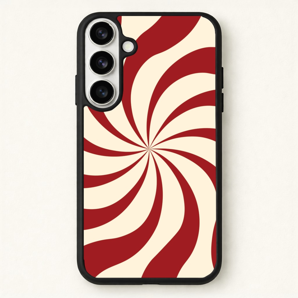 Peppermint Swirl Pattern Phone Case - Galaxy S26 / Standard