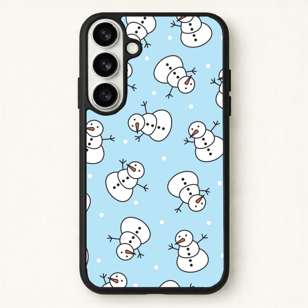 Cartoon Snowmen Pattern Phone Case - Galaxy S26 / Standard
