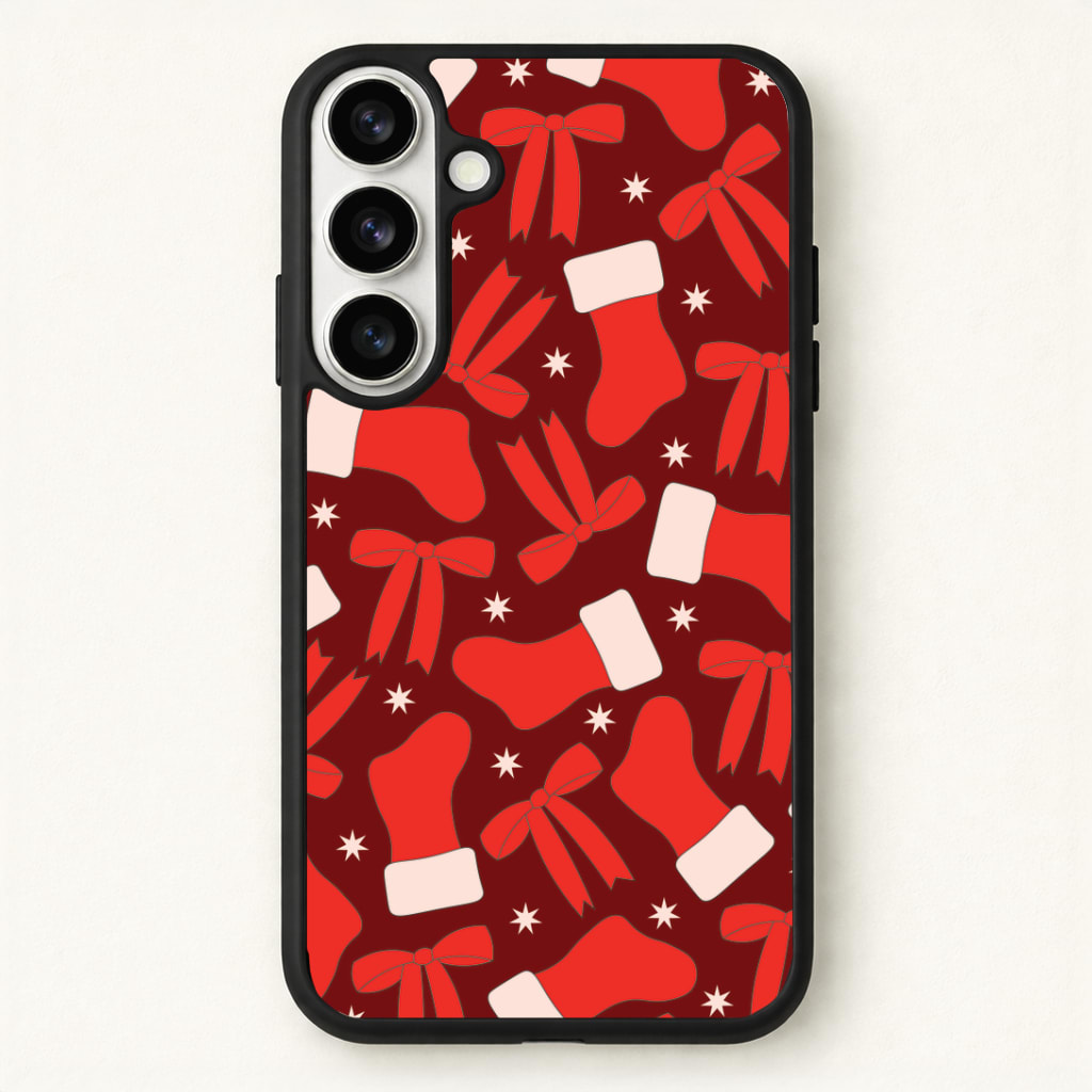 Stockings And Bows Pattern Phone Case - Galaxy S26 / Standard