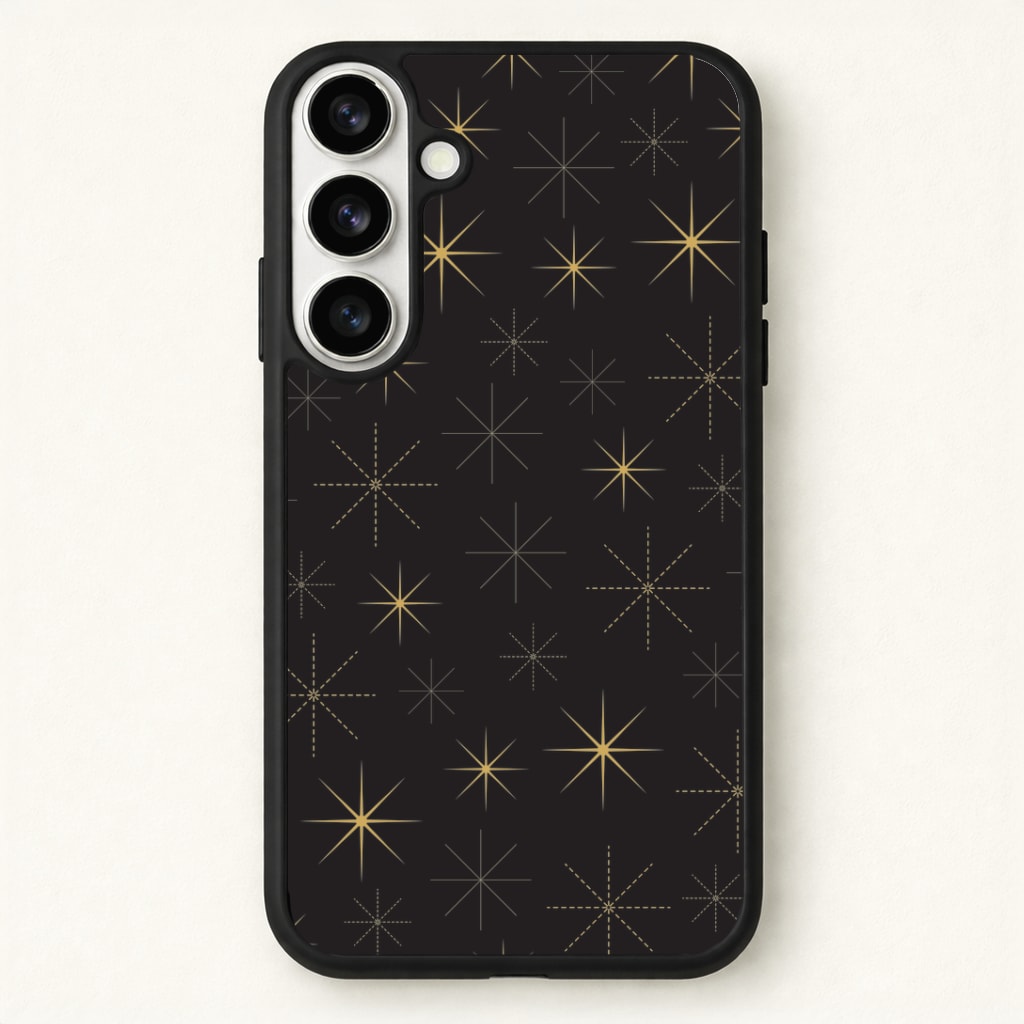 Christmas Gold Stars Pattern Phone Case - Galaxy S26 / Standard