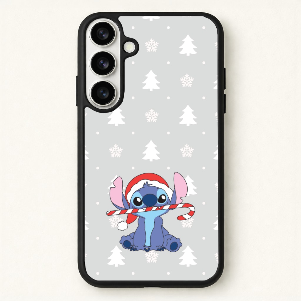 Cute Blue Alien Candycane Phone Case - Galaxy S26 / Standard