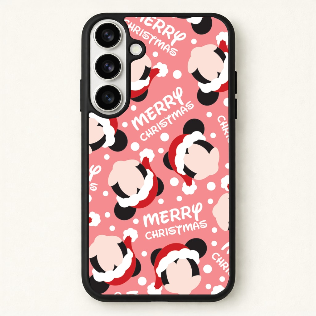 Merry Christmas Cartoon Mouse Pattern Phone Case - Galaxy S26 / Standard