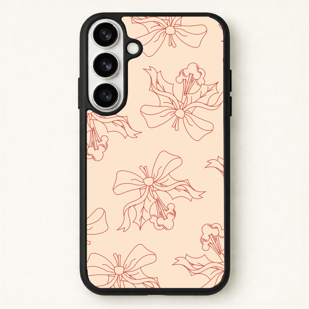 Cartoon Mouse Holly Pattern Phone Case - Galaxy S26 / Standard