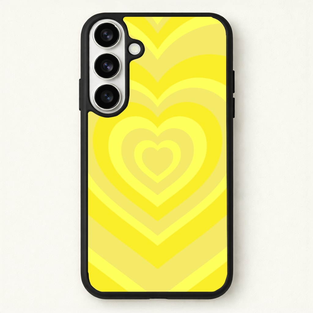 Yellow - Colourful Hearts Phone Case - Galaxy S26 / Standard