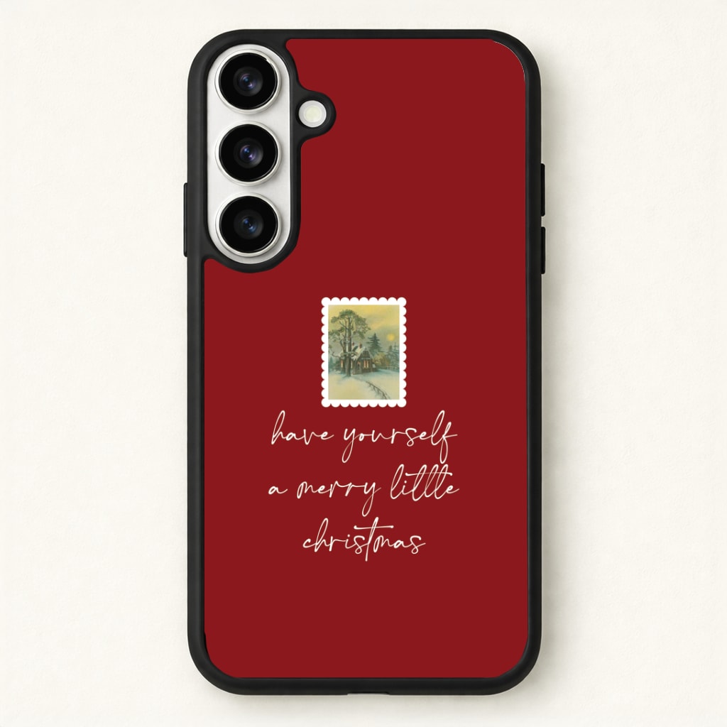 A Merry Little Christmas Stamp Phone Case - Galaxy S26 / Standard