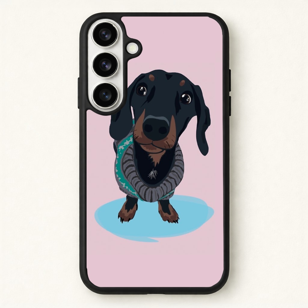 Cartoon Dachshund Phone Case - Galaxy S26 / Standard