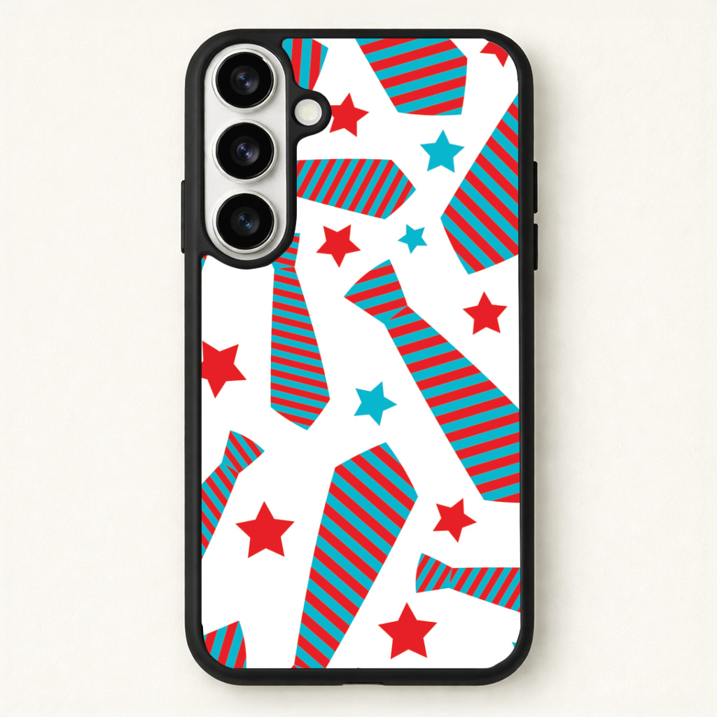 Tie And Stars Pattern Phone Case - Galaxy S26 / Standard