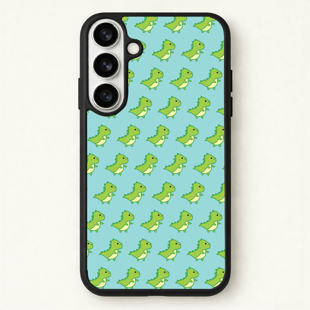 Green Dinosaurs Pattern - Dinosaurs Phone Case - Galaxy S26 / Standard
