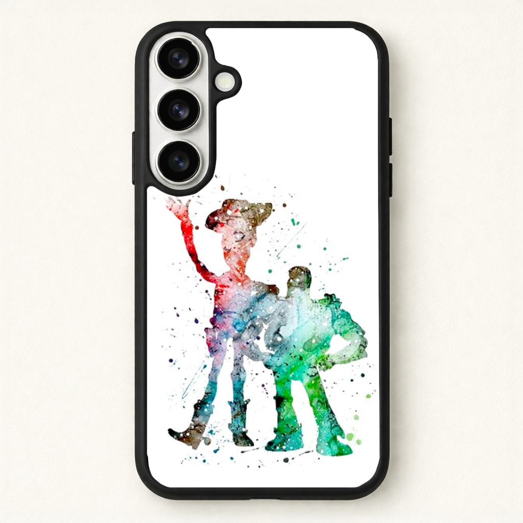 Watercolour Woody & Buzz A Story of Toys Fairytale Phone Case - Galaxy S26 / Standard