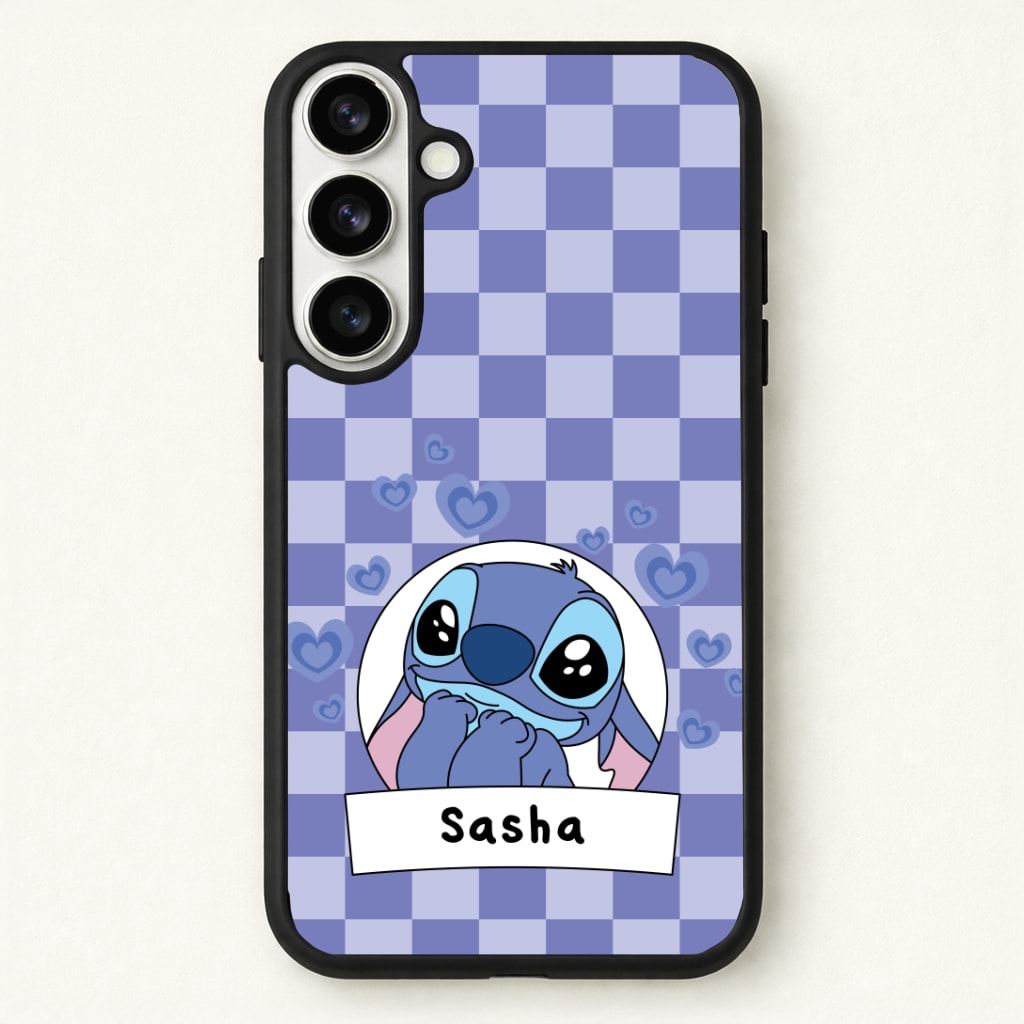 Personalised Cute Blue Alien Phone Case - Galaxy S26 / Standard