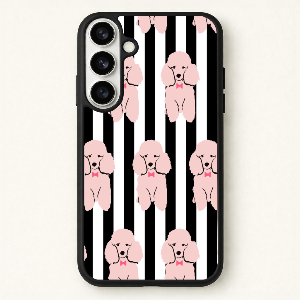 Striped Poodle - Dog Pattern Phone Case - Galaxy S26 / Standard