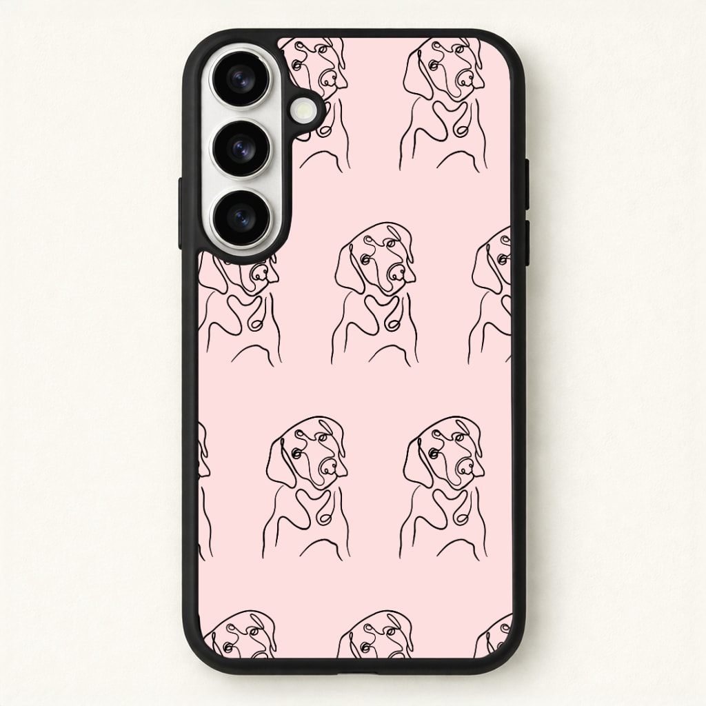 Labrador Outline - Dog Pattern Phone Case - Galaxy S26 / Standard