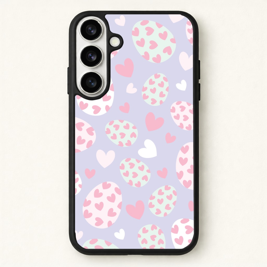 Heart Easter Eggs Pattern Phone Case - Galaxy S26 / Standard
