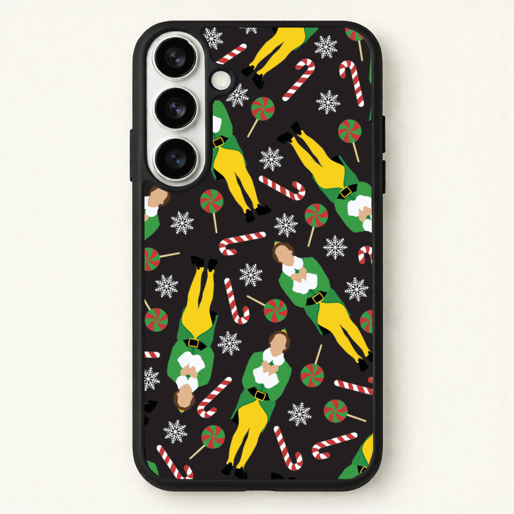 Elf Candy Cane Pattern Phone Case - Galaxy S26 / Standard