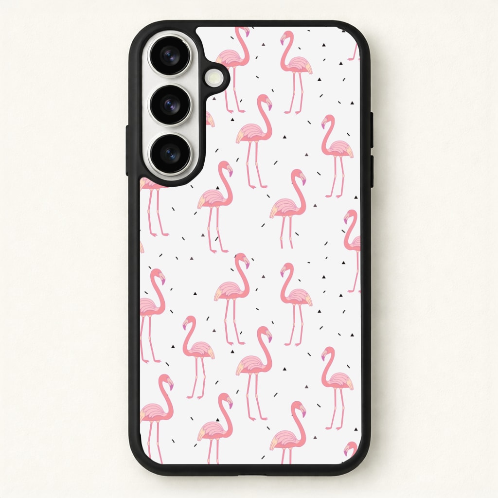 Pink Flamingo Pattern Phone Case - Galaxy S26 / Standard