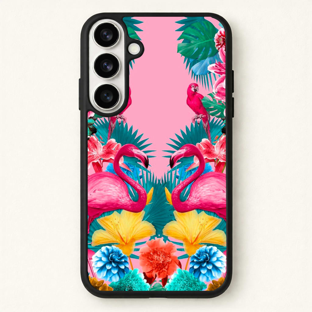 Flamingo and Tropical garden Phone Case - Galaxy S26 / Standard