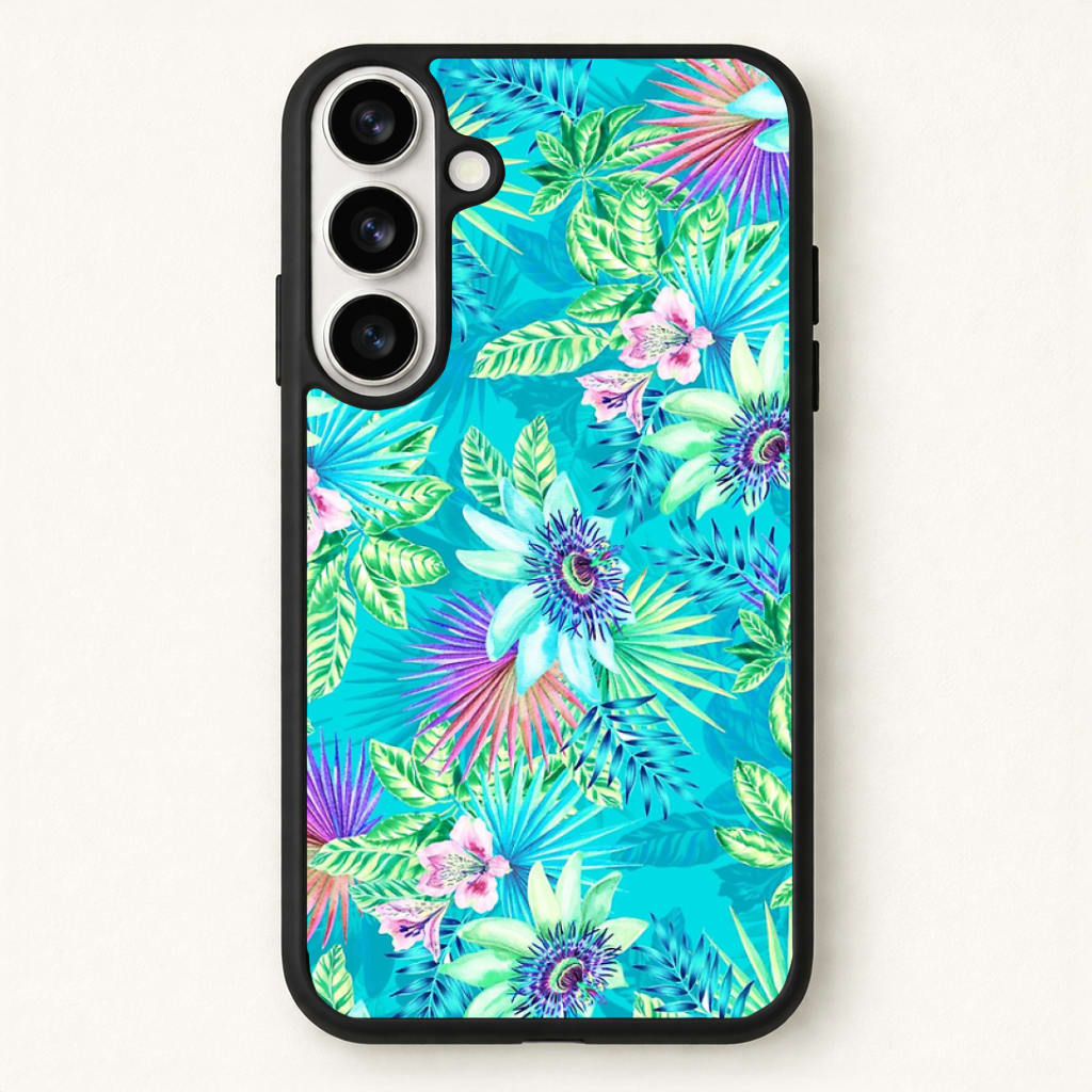 Blue Floral Pattern Phone Case - Galaxy S26 / Standard