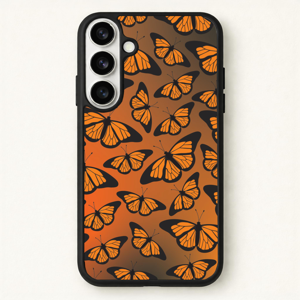 Orange Gradient Butterfly - Butterfly Patterns Phone Case - Galaxy S26 / Standard