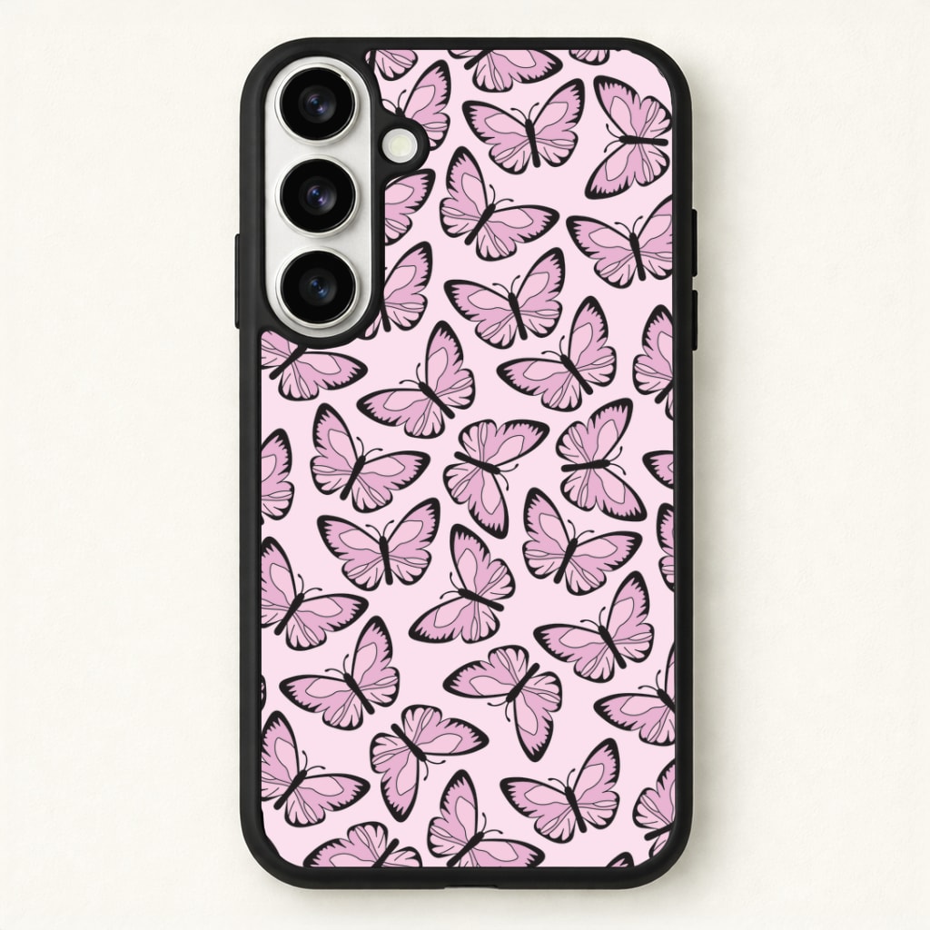 Pink And Black Butterfly - Butterfly Patterns Phone Case - Galaxy S26 / Standard
