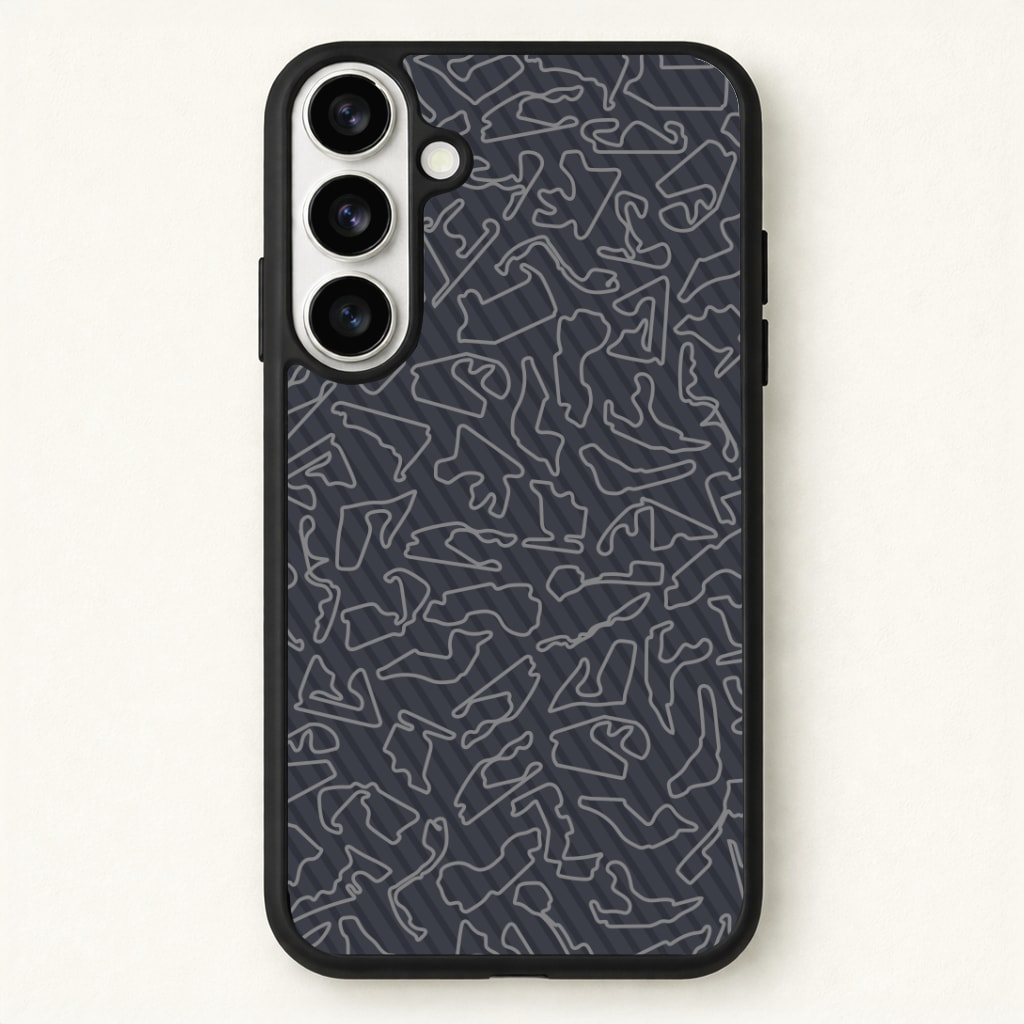 Track Outlines Gray Phone Case - Galaxy S26 / Standard