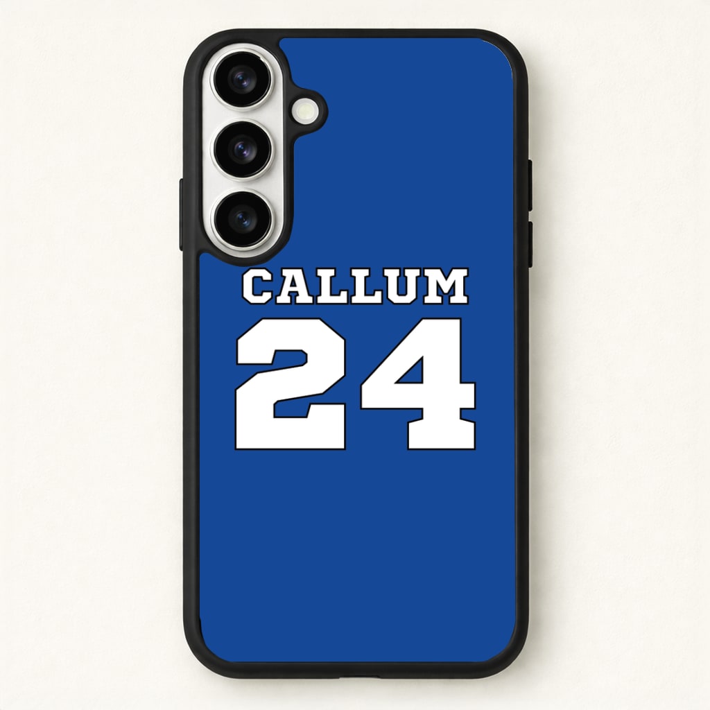 Dark Blue - Personalised Football Phone Case - Galaxy S26 / Standard