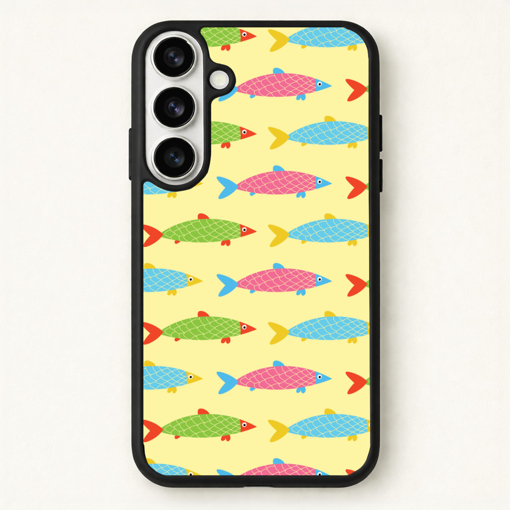 Colourful Cartoon Fish Pattern Phone Case - Galaxy S26 / Standard