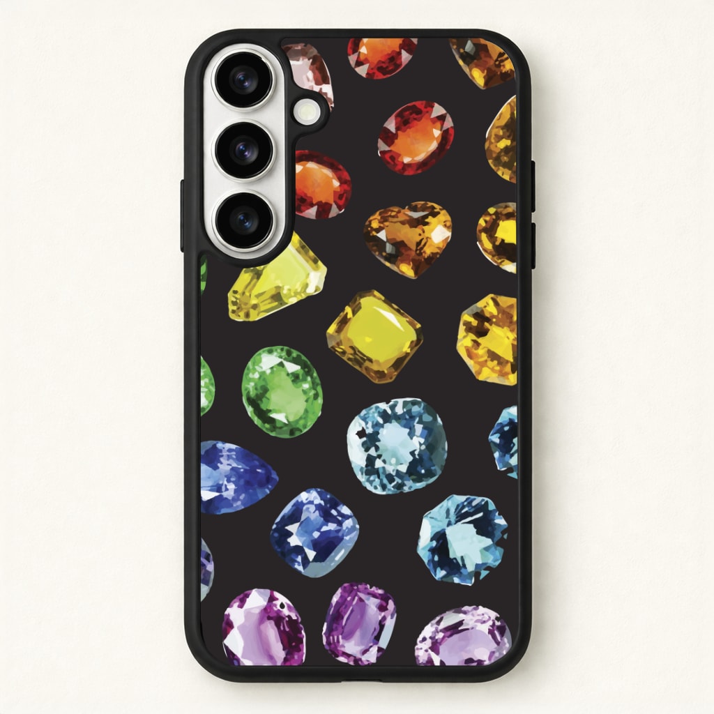 Rainbow Gems Assortment Pattern Phone Case - Galaxy S26 / Standard
