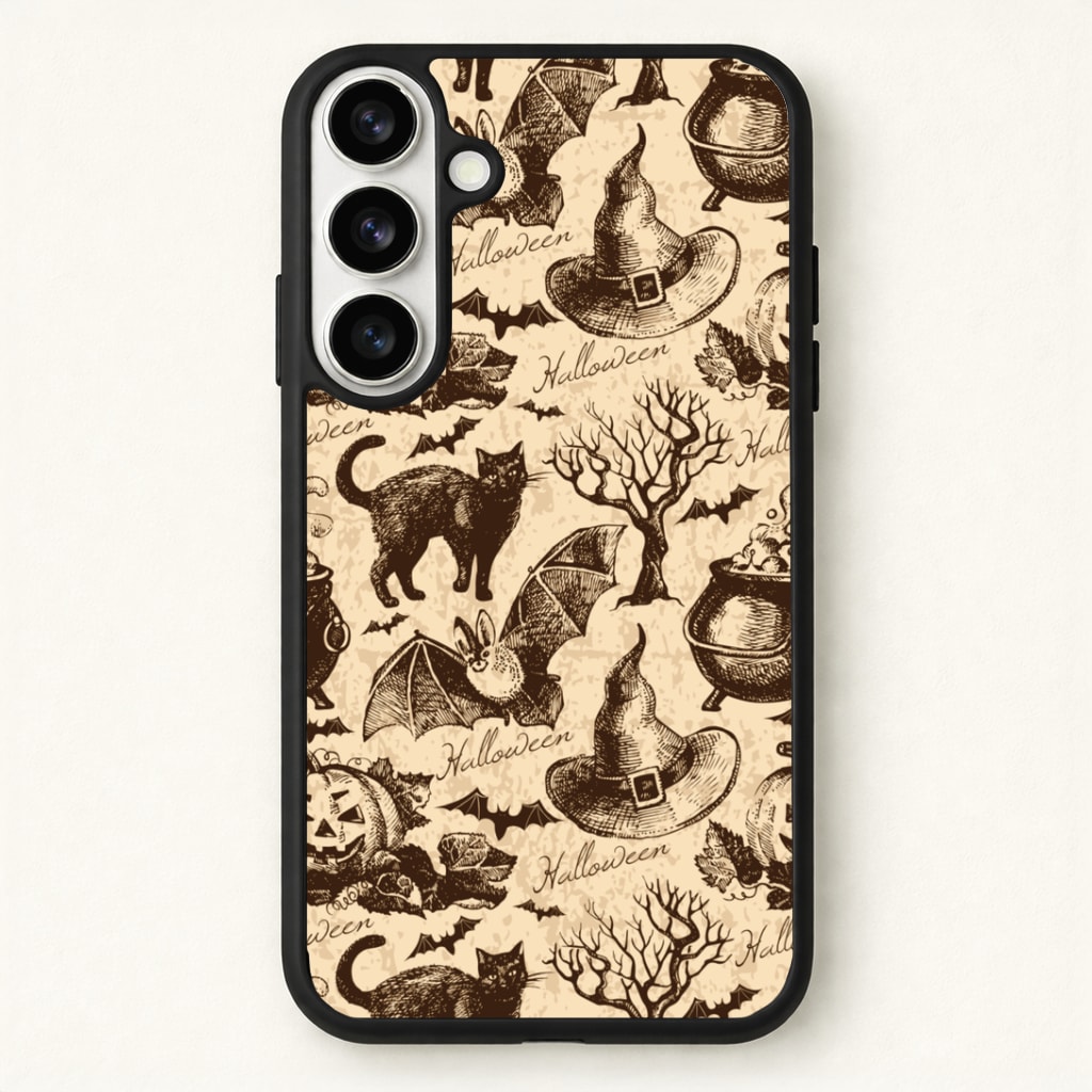 Vintage Halloween Pattern Phone Case - Galaxy S26 / Standard
