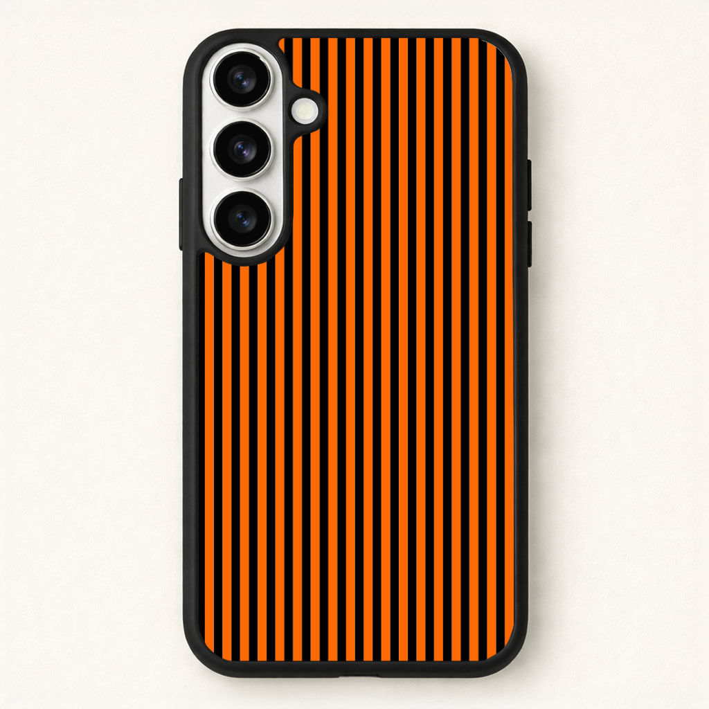 Orange & Black Stripe Phone Case - Galaxy S26 / Standard
