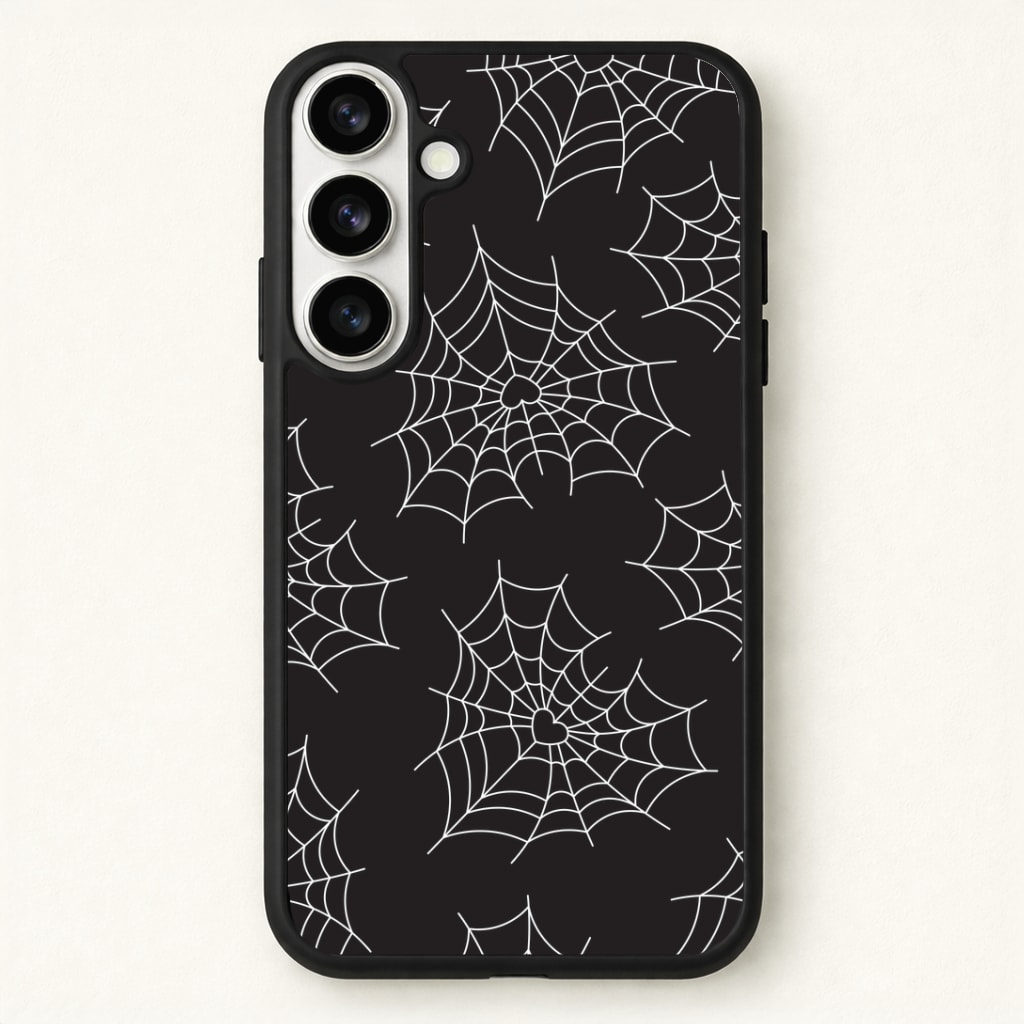 Spiderweb Hearts Pattern Phone Case - Galaxy S26 / Standard