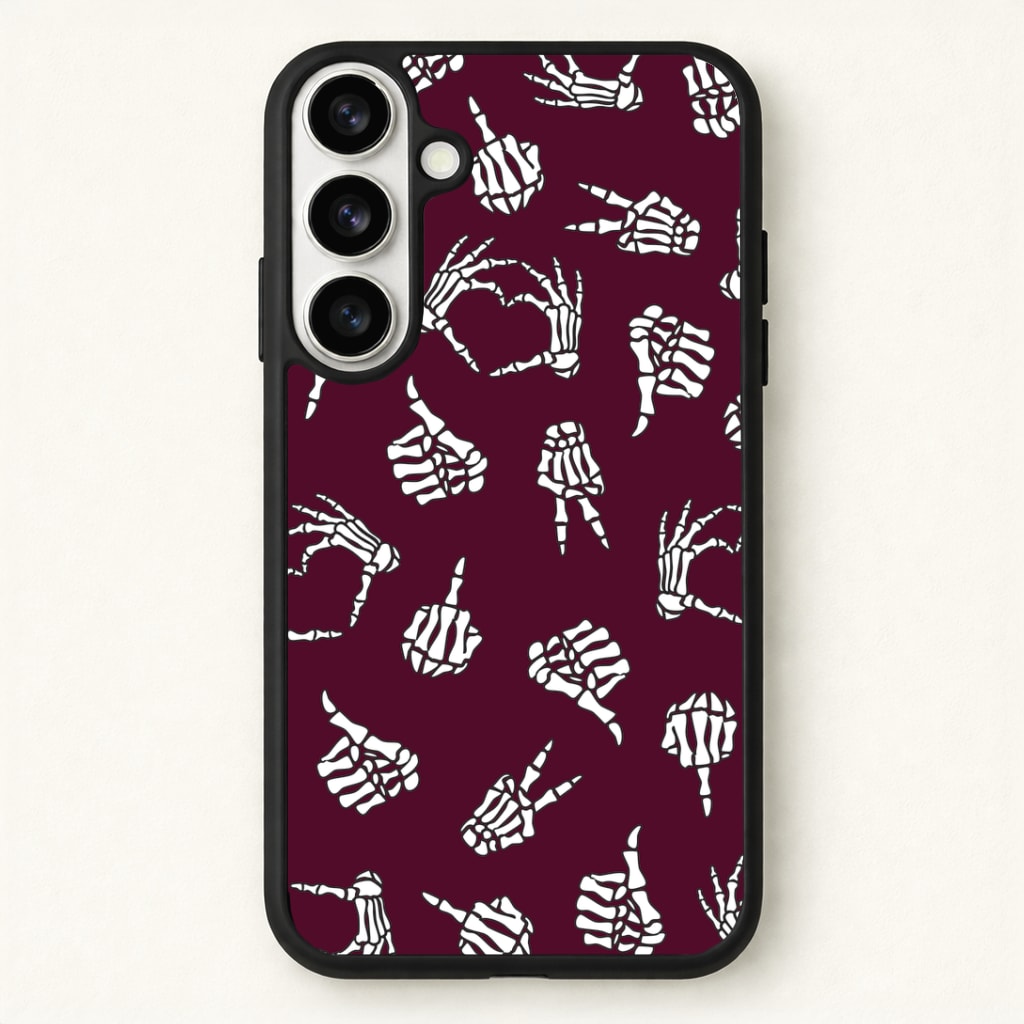 Skeleton Hands Pattern Phone Case - Galaxy S26 / Standard