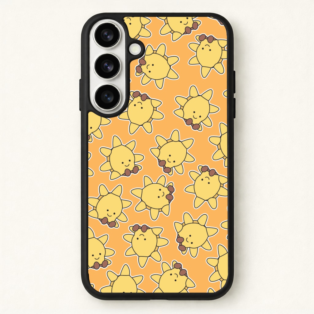 Sun Pattern - Plushy Phone Case - Galaxy S26 / Standard