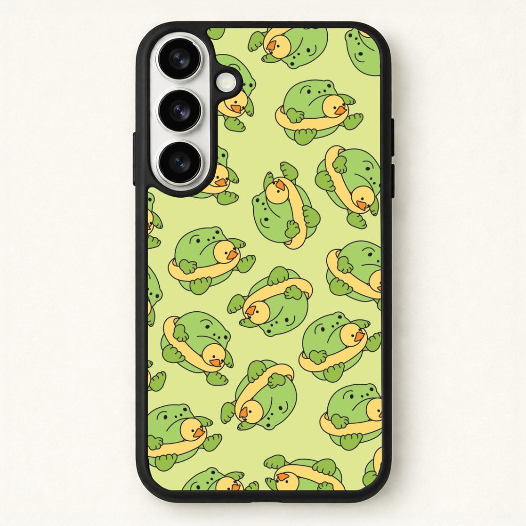 Frog Pattern - Plushy Phone Case - Galaxy S26 / Standard