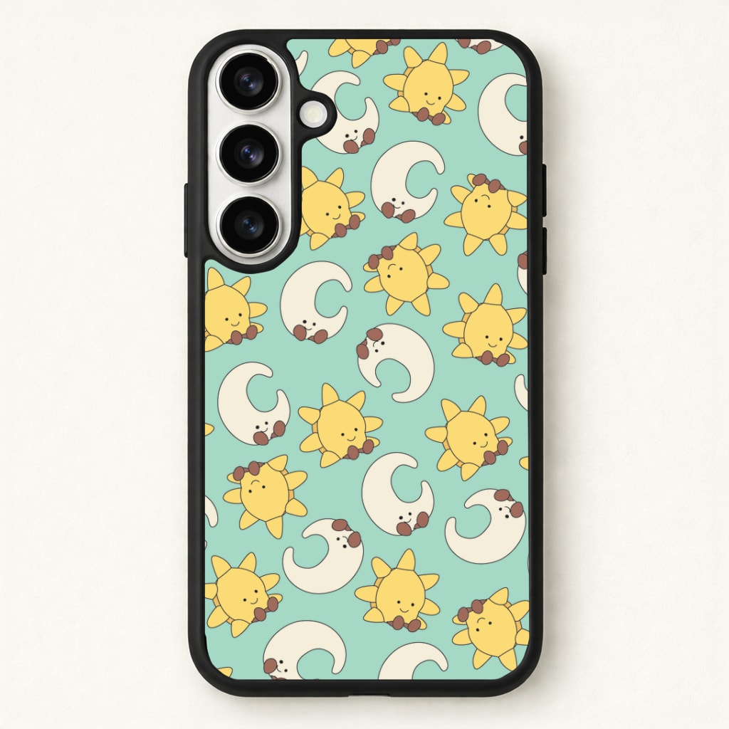 Stars And Moon Pattern - Plushy Phone Case - Galaxy S26 / Standard