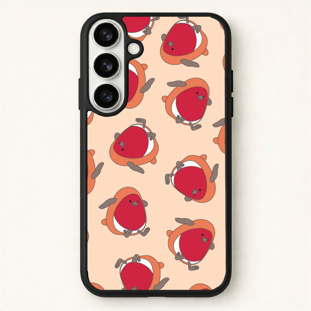 Christmas Robin Plush Pattern Phone Case - Galaxy S26 / Standard