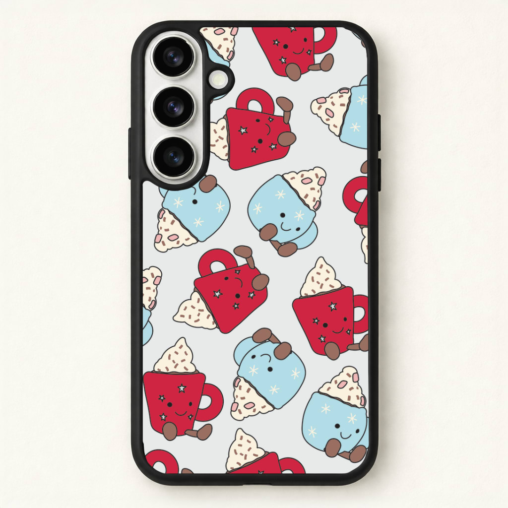 Christmas Drinks Plushies Pattern Phone Case - Galaxy S26 / Standard