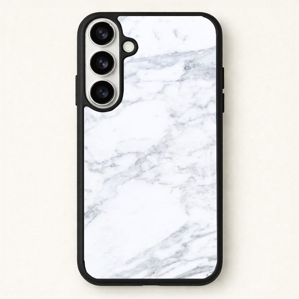 White Marble Pattern Phone Case - Galaxy S26 / Standard