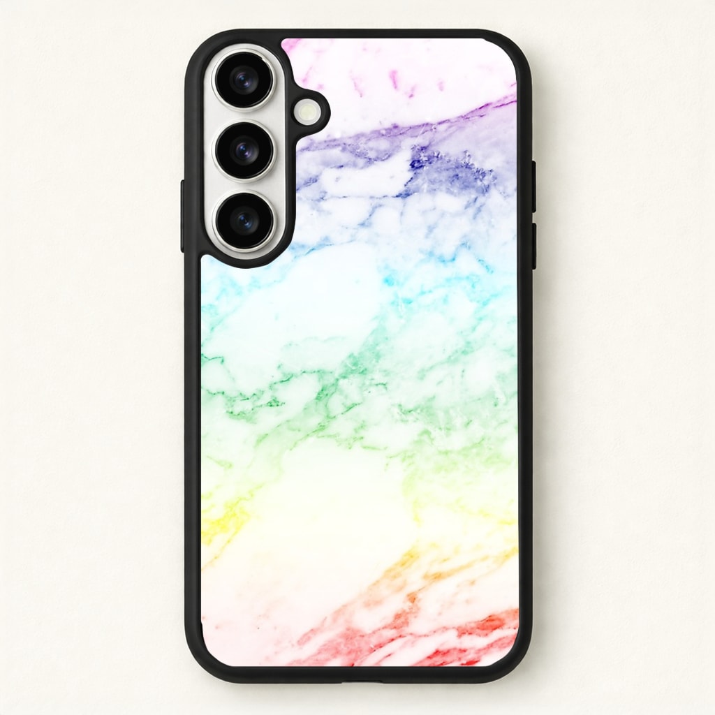 Rainbow Streak Marble Pattern Phone Case - Galaxy S26 / Standard
