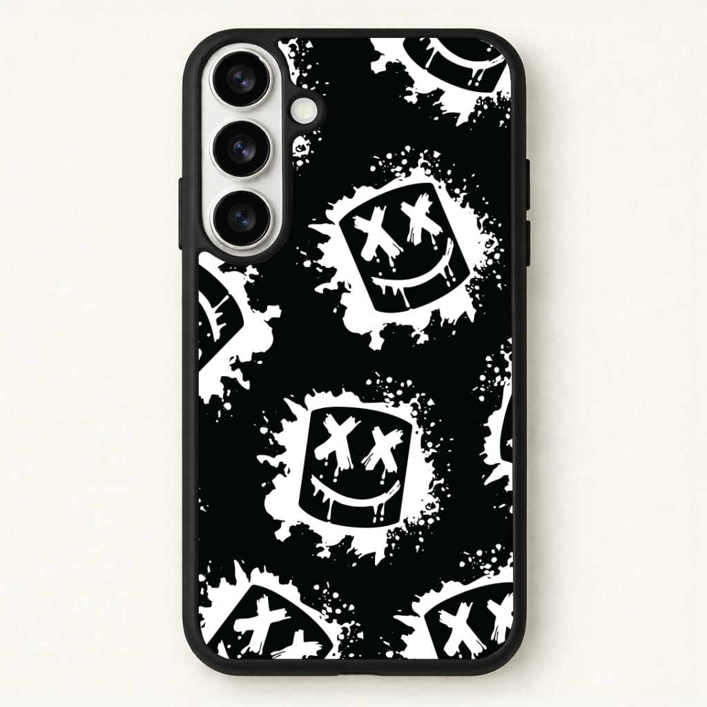 Black And White Helmet DJ Pattern Phone Case - Galaxy S26 / Standard
