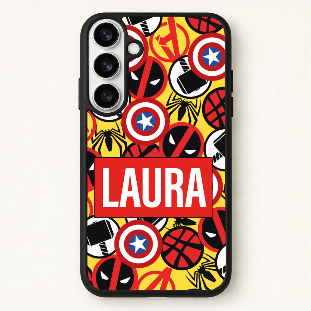 Collage - Personalised Superhero Comic Phone Case - Galaxy S26 / Standard