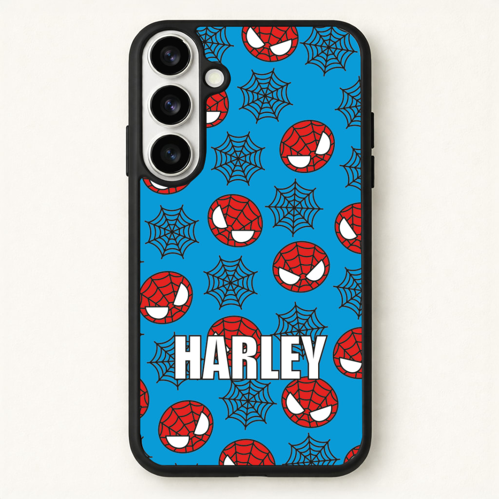 Spiderman And Webs - Personalised Superhero Comic Phone Case - Galaxy S26 / Standard