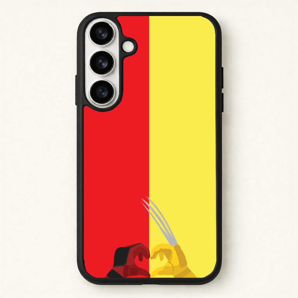 Red And Yellow Heroes Love Heart Phone Case - Galaxy S26 / Standard