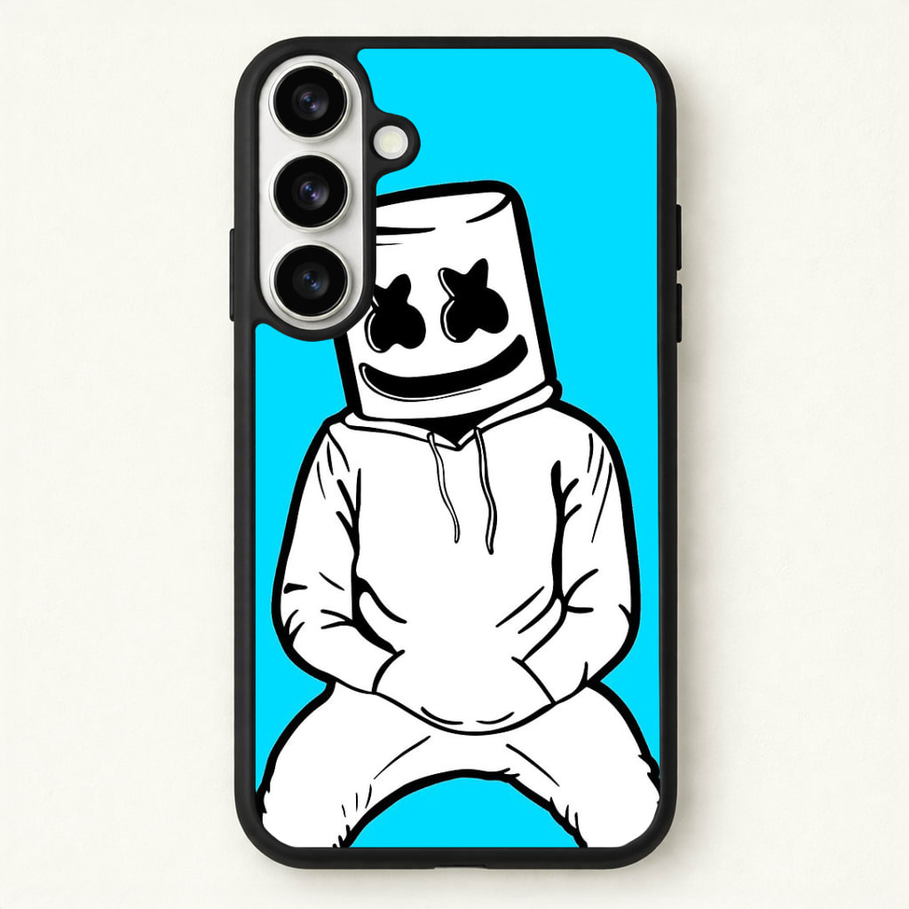 Blue White Helmet DJ Phone Case - Galaxy S26 / Standard