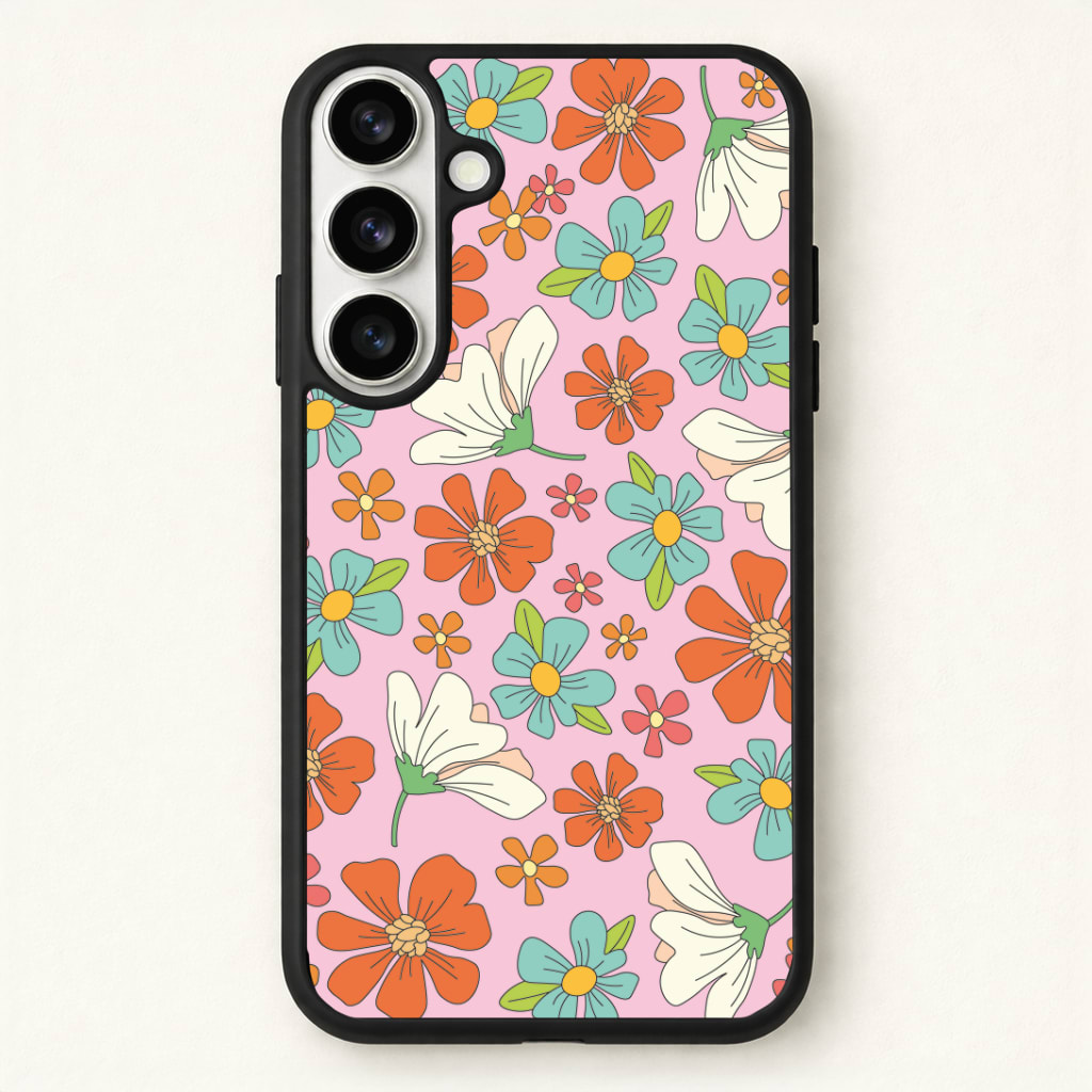 Pink Flower Pattern - Mothers Day Phone Case - Galaxy S26 / Standard