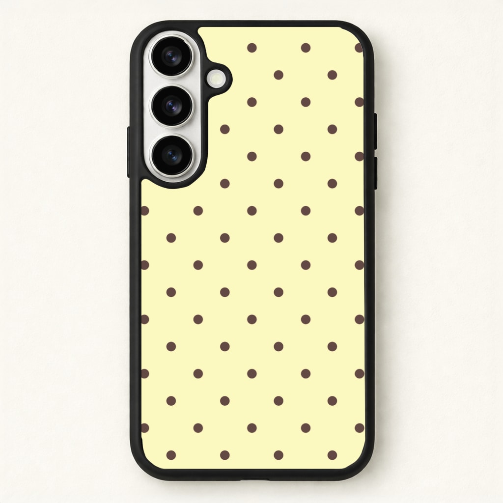 Vanilla & Chocolate Polka Dots Phone Case - Galaxy S26 / Standard