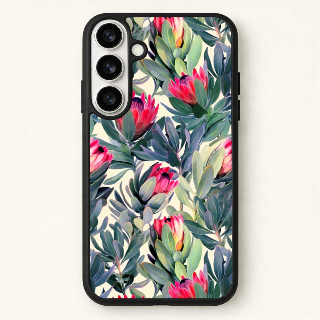 Painted Protea Pattern Phone Case - Galaxy S26 / Standard