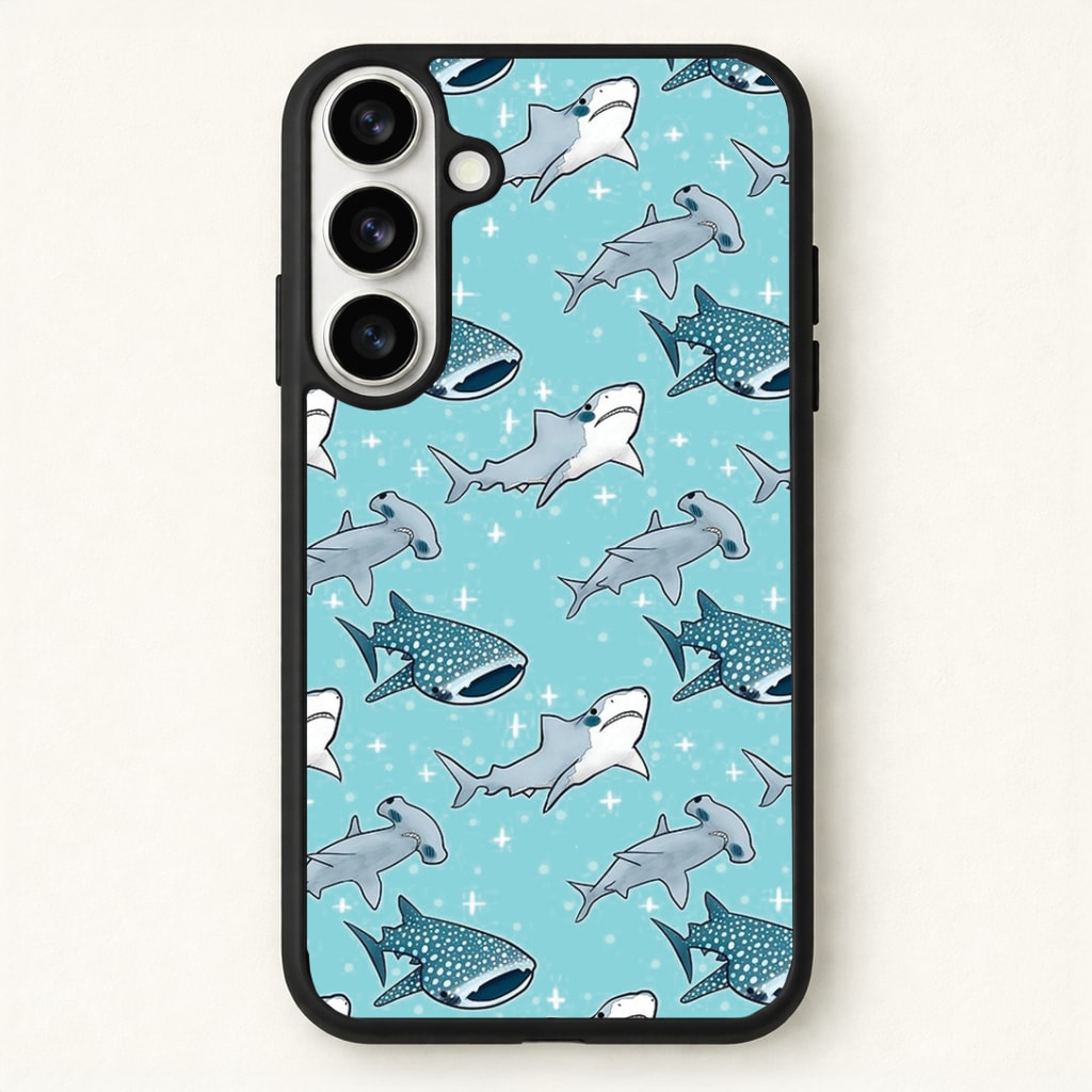 Shark Pattern Phone Case - Galaxy S26 / Standard