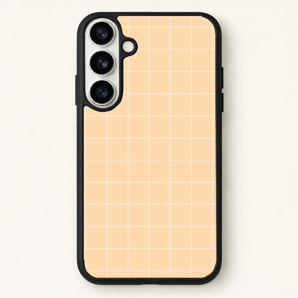 Criss Cross Peach Stripes Phone Case - Galaxy S26 / Standard